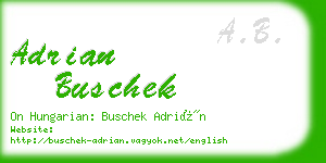 adrian buschek business card